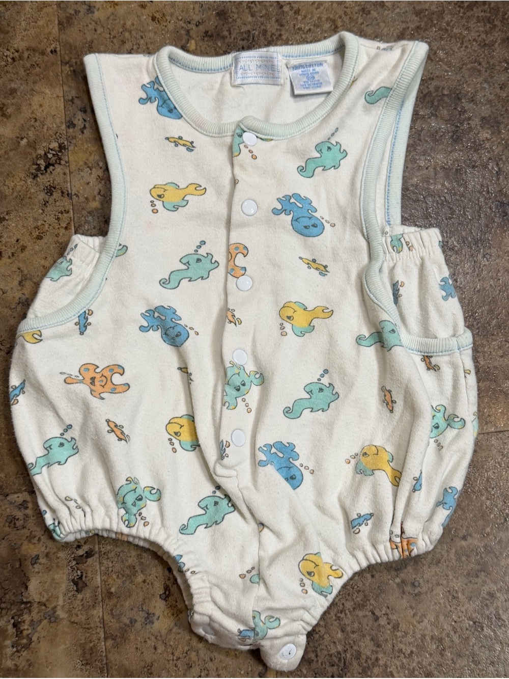 Vintage Baby Romper 100% Cotton
